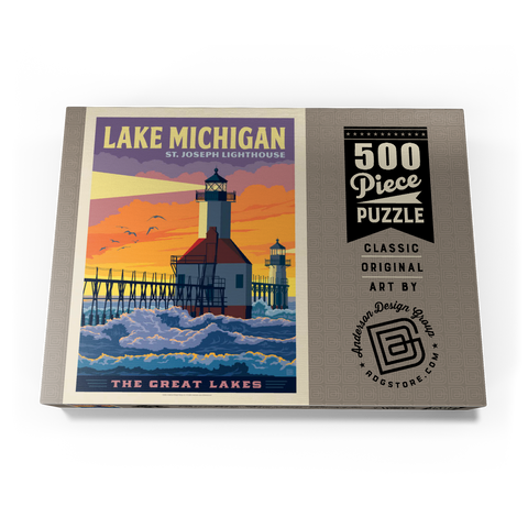 Great Lakes: Lake Michigan 500 Puzzle Schachtel Ansicht3