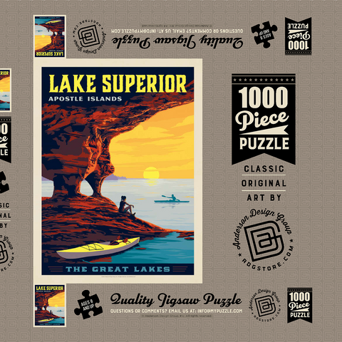 Great Lakes: Lake Superior 1000 Puzzle Schachtel 3D Modell