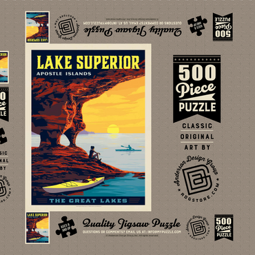 Great Lakes: Lake Superior 500 Puzzle Schachtel 3D Modell