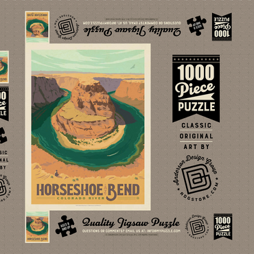 Horseshoe Bend, Arizona 1000 Puzzle Schachtel 3D Modell