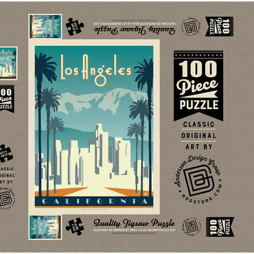 Los Angeles Skyline 100 Puzzle Schachtel 3D Modell