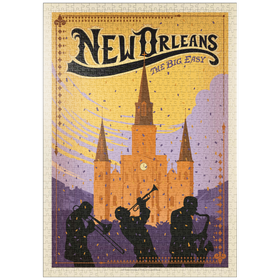 Darstellung des Puzzle-Motivs New Orleans: The Big Easy, Vintage Poster – Puzzleteile: 1000