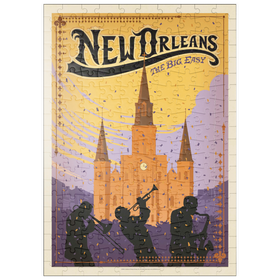 Darstellung des Puzzle Motivs New Orleans: The Big Easy, Vintage Poster - Puzzleteile: 200
