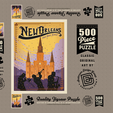 New Orleans: The Big Easy 500 Puzzle Schachtel 3D Modell