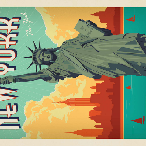 New York City: Lady Liberty 100 Puzzle 3D Modell