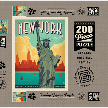 New York City: Lady Liberty 200 Puzzle Schachtel 3D Modell