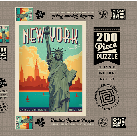 New York City: Lady Liberty 200 Puzzle Schachtel 3D Modell