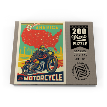 Explore America by Motorcycle 200 Puzzle Schachtel Ansicht3