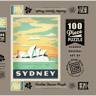 Australia: Sydney Harbor 100 Puzzle Schachtel 3D Modell