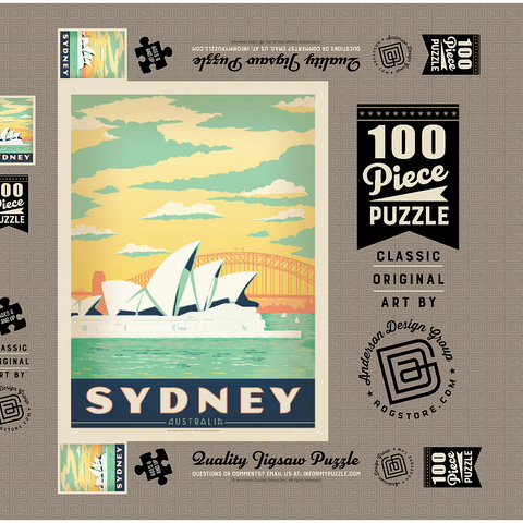 Australia: Sydney Harbor 100 Puzzle Schachtel 3D Modell