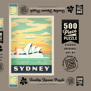 Australia: Sydney Harbor 500 Puzzle Schachtel 3D Modell