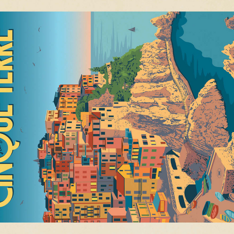 Italy: Cinque Terre 100 Puzzle 3D Modell