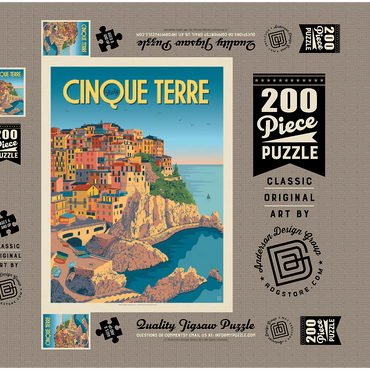 Italy: Cinque Terre 200 Puzzle Schachtel 3D Modell