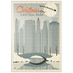 Darstellung des Puzzle-Motivs Weihnachten im Central Park, Vintage Poster – Puzzleteile: 200