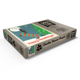 Darstellung des Puzzle Motivs Happy Howlidays, Vintage Poster - Puzzleteile: 500