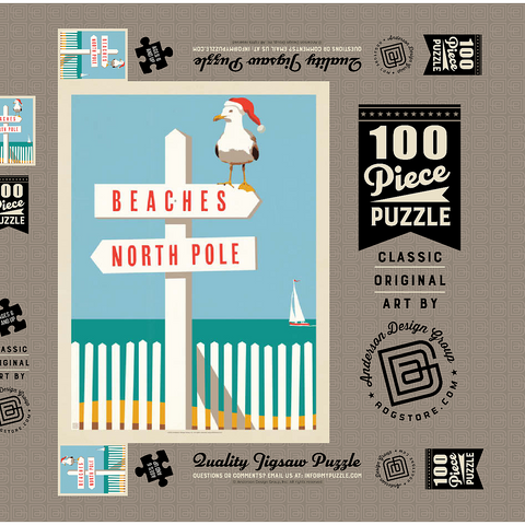 Beaches/North Pole 100 Puzzle Schachtel 3D Modell