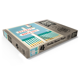 Darstellung des Puzzle Motivs Strand/Nordpol, Vintage Poster - Puzzleteile: 200