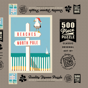 Beaches/North Pole 500 Puzzle Schachtel 3D Modell