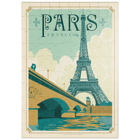 Darstellung des Puzzle Motivs Frankreich: Paris, Vintage Poster - Puzzleteile: 100