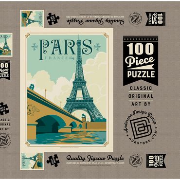 France: Paris 100 Puzzle Schachtel 3D Modell