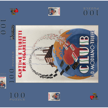 Club World Modiano 100 Puzzle Schachtel 3D Modell