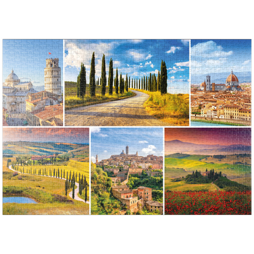 puzzleplate Toskana - Florenz, Siena und Pisa 1000 Puzzle