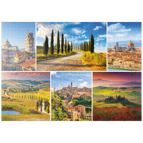 Darstellung des Puzzle Motivs Toskana - Florenz, Siena und Pisa - Puzzleteile: 1000