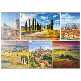 Darstellung des Puzzle-Motivs Toskana - Florenz, Siena und Pisa – Puzzleteile: 100