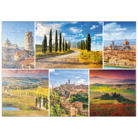 puzzleplate Toskana - Florenz, Siena und Pisa 100 Puzzle
