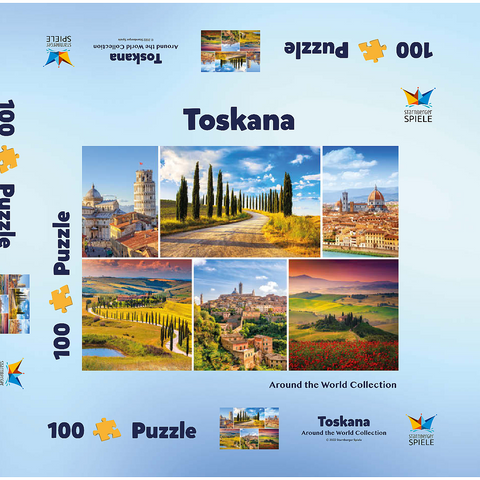 Toskana - Florenz, Siena und Pisa 100 Puzzle Schachtel 3D Modell