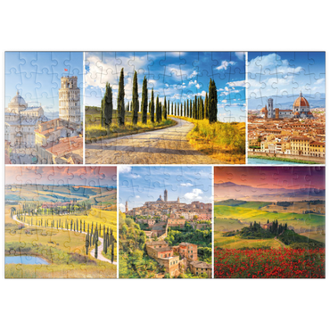 puzzleplate Toskana - Florenz, Siena und Pisa 200 Puzzle