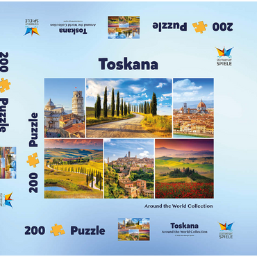 Toskana - Florenz, Siena und Pisa 200 Puzzle Schachtel 3D Modell