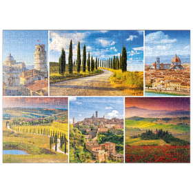 Darstellung des Puzzle-Motivs Toskana - Florenz, Siena und Pisa – Puzzleteile: 500