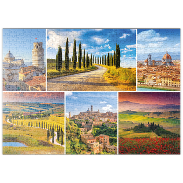 puzzleplate Toskana - Florenz, Siena und Pisa 500 Puzzle