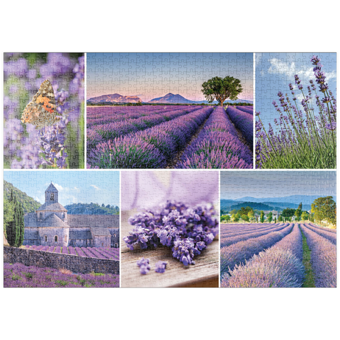 puzzleplate Lavendelfelder in der Provence bei Valensole 1000 Puzzle