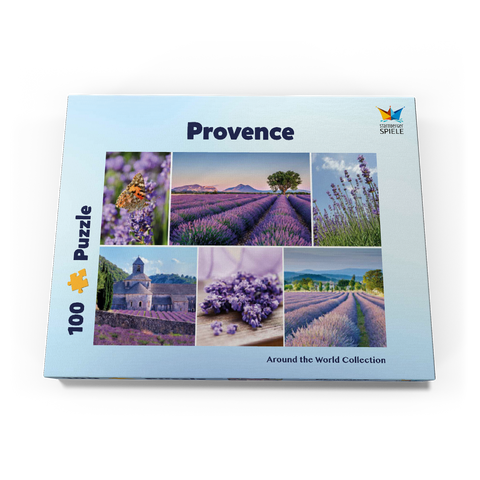 Lavendelfelder in der Provence bei Valensole 100 Puzzle Schachtel Ansicht3
