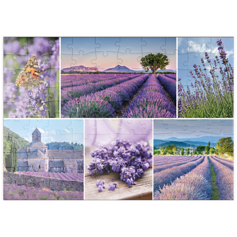 puzzleplate Lavendelfelder in der Provence bei Valensole 100 Puzzle