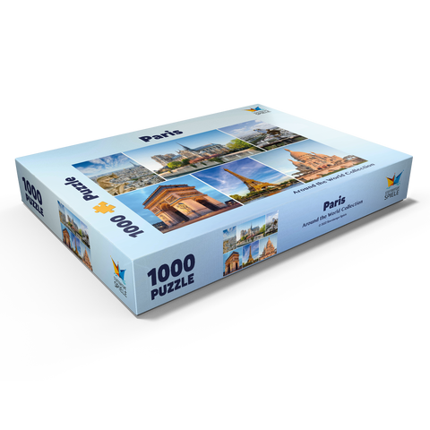 Paris - Notre Dame, Eiffelturm und Sacre Coeur 1000 Puzzle Schachtel Ansicht1