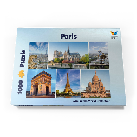 Paris - Notre Dame, Eiffelturm und Sacre Coeur 1000 Puzzle Schachtel Ansicht3