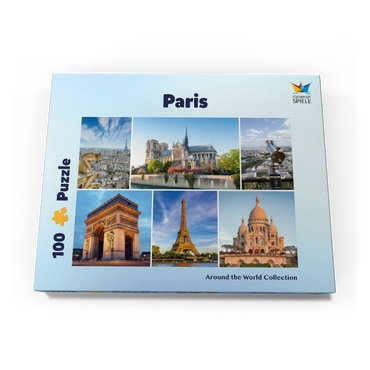 Paris - Notre Dame, Eiffelturm und Sacre Coeur 100 Puzzle Schachtel Ansicht3