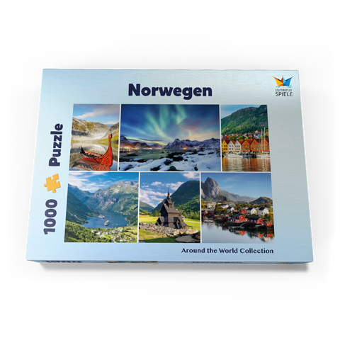 Norwegen - Lofoten, Nordlichter und Geirangerfjord 1000 Puzzle Schachtel Ansicht3