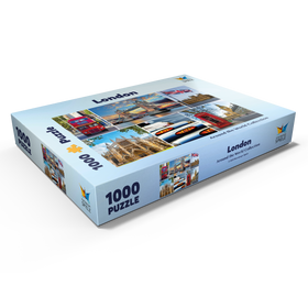 Alternative Darstellung des Puzzle-Motivs London - Big Ben, Tower Bridge und Westminster Abbey – Puzzleteile: 1000