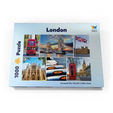 London - Big Ben, Tower Bridge und Westminster Abbey 1000 Puzzle Schachtel Ansicht3