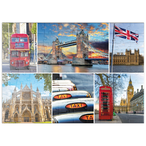 puzzleplate London - Big Ben, Tower Bridge und Westminster Abbey 100 Puzzle