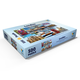 Darstellung des Puzzle Motivs London - Big Ben, Tower Bridge und Westminster Abbey - Puzzleteile: 500