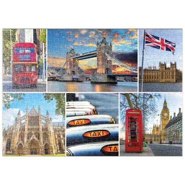 puzzleplate London - Big Ben, Tower Bridge und Westminster Abbey 500 Puzzle
