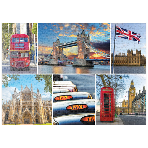 puzzleplate London - Big Ben, Tower Bridge und Westminster Abbey 500 Puzzle
