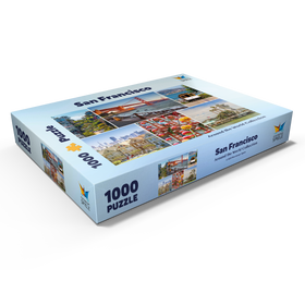 Darstellung des Puzzle Motivs San Francisco - Golden Gate Bridge und Lombard Street - Puzzleteile: 1000