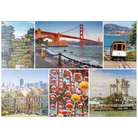 puzzleplate San Francisco - Golden Gate Bridge und Lombard Street 1000 Puzzle