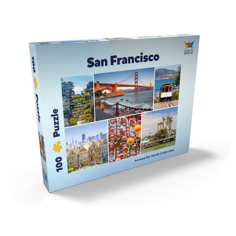 San Francisco - Golden Gate Bridge und Lombard Street 100 Puzzle Schachtel Ansicht2